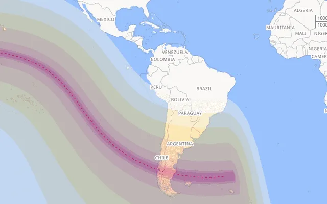 Solo Argentina y Chile lo verán en su totalidad. Foto: Time and Date