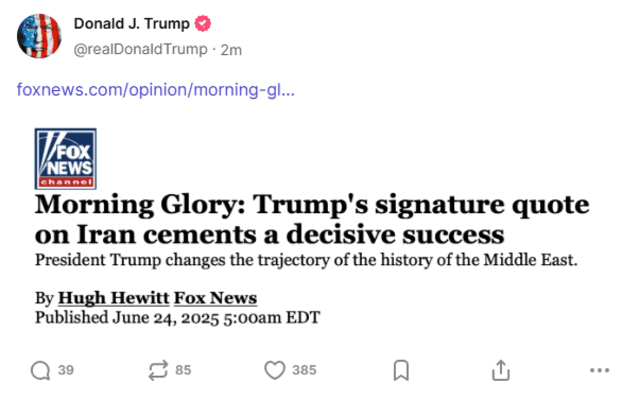 Trump alto al fuego. Foto: captura de pantalla Trump alto al fuego. Foto: captura de pantalla