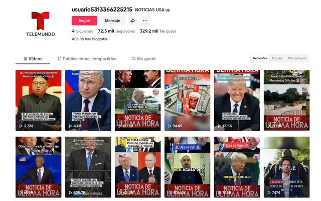<em> Usuario de YouTube que publica videos desinformativos. Foto: captura de pantalla</em>   