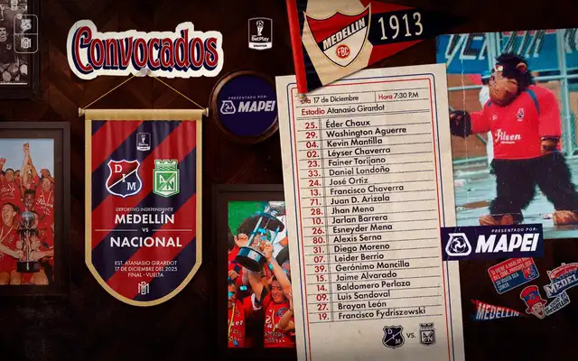 Convocados del Poderoso de la Montaña. Foto: DIM Convocados del Poderoso de la Montaña. Foto: DIM