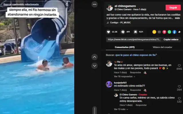Mensaje del 'padre' del tiktoker Valentino. Foto: TikTok   