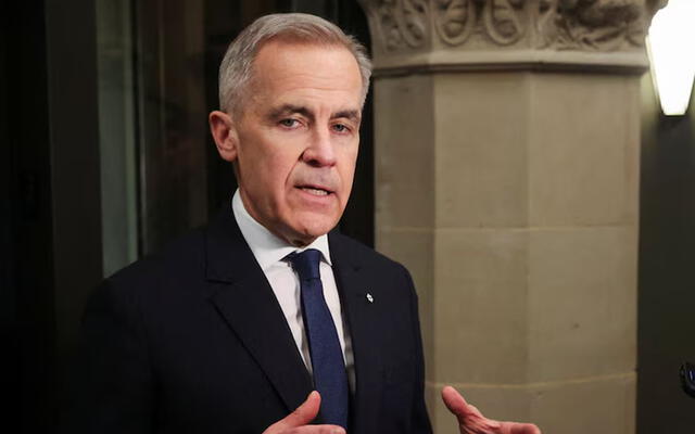  Mark Carney, Canadian Prime Minister, criticized Donald Trump's suggestions about anexing Canada to the U.S. and the silence of the U.K. in this threats. Photo: ABC News    