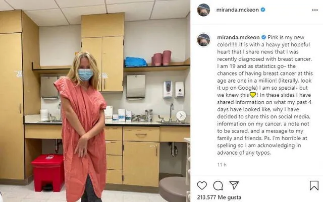 Miranda McKeon hizo pública la noticia a través de redes sociales. Foto: Miranda McKeon/ Instagram.