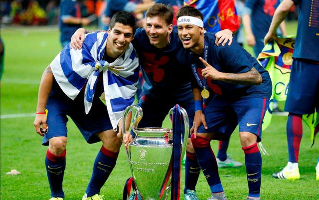 Messi y Neymar ganaron juntos la Champions League con el FC Barcelona en el 2015. Foto: ESIGUAY.