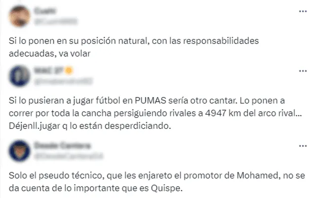  Aficionados de Pumas sobre Piero Quispe. Foto: captura de X   