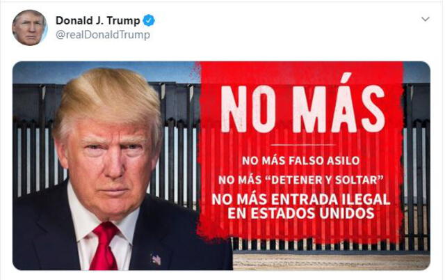El polémico tuit que publicó Donald Trump. Foto: Twitter.