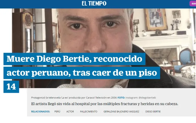 Falleció Diego Bertie. Foto: El Tiempo