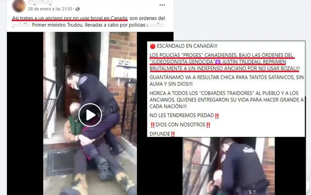 Post engañoso. Foto: composición.