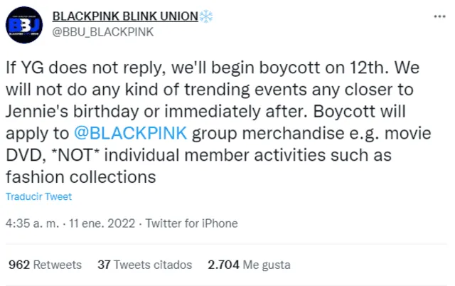 BLACKPINK, boicot, comeback