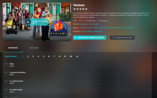 Vecinos es una de las series mexicanas más populares de la TV. Foto: Blim TV