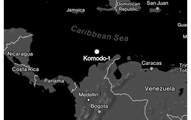 El pozo de Komodo-1 abarcará una gran extensión en el mar del Caribe. Foto: Radar Energético