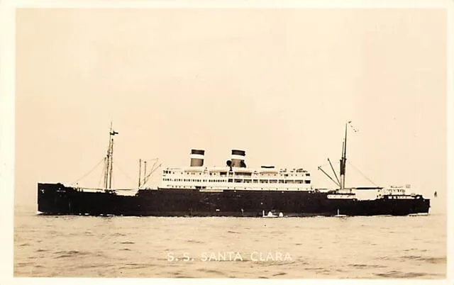  Así era el S.S Santa Clara. Foto: Oldpostcards. 