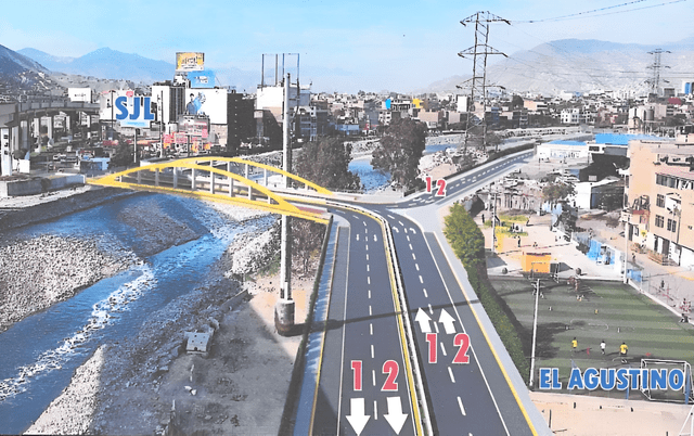 Así lucirá la nueva autopista que conectará dos distritos. Foto: Municipalidad Distrital de El Agustino. Así lucirá la nueva autopista que conectará dos distritos. Foto: Municipalidad Distrital de El Agustino.