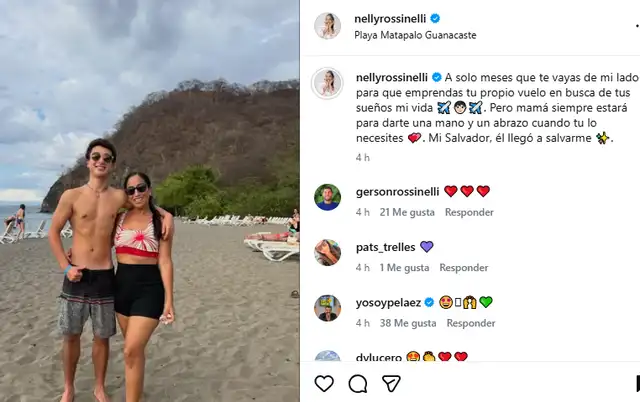 Nelly Rossinelli conmueve con mensaje a su hijo mayor que dejará el Perú por estudios: "En busca de tus sueños"