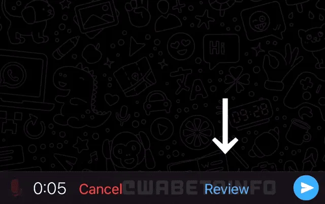 Nuevo botón para revisar el audio antes de mandarlo. Foto: WABetaInfo