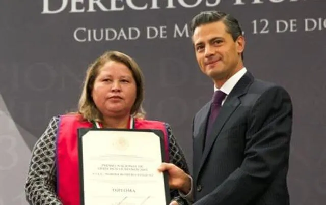 'Las Patronas' ganaron el Premio Nacional de Derechos Humanos 2013. Foto: EFE   