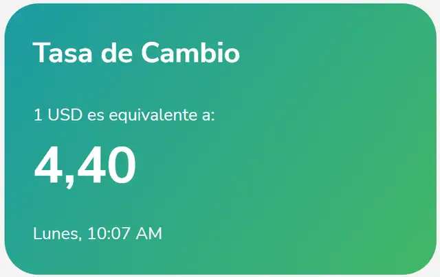 Tasa de cambio en Yummy Dólar. Foto: captura/Yummy Dólar