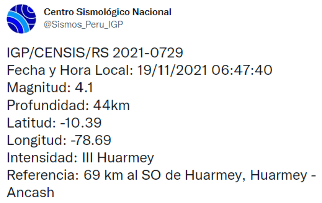 sismo Ancash