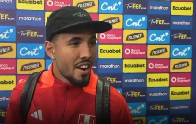 Sergio Peña fue titular en el Perú vs. Ecuador. Foto: captura de RPP Noticias.   