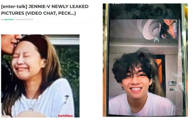 jennie y taehyung, fotos filtradas, qué pasó