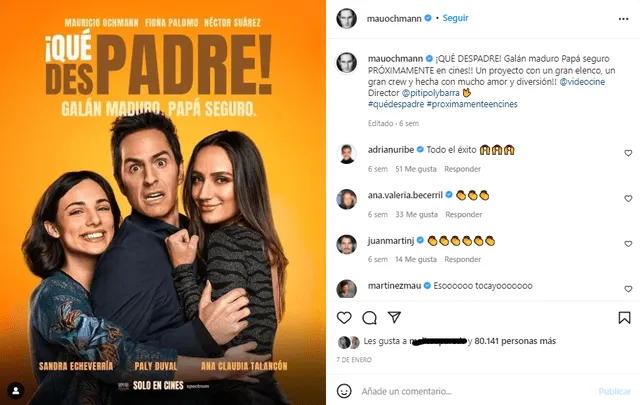 La película "Que despadre" ya se encuentra disponible en los cines mexicanos. Foto: Instagram