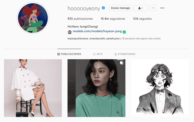 Jung Ho Yeon, Instagram, Squid game