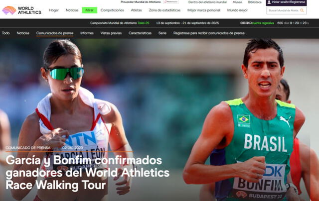 Kimberly García fue bicampeona del mundo en el 2022. Foto: World Athletics.   