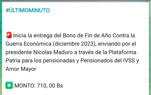 Bono Guerra | pago pensionados | Venezuela
