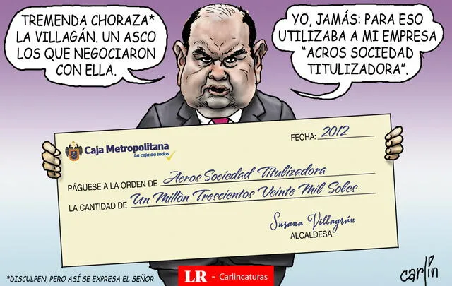 Carlincatura, sábado 15 de marzo, Rafael López Aliaga.   