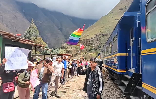 Protestas en las comunidades de Machu Picchu. Foto: Luis Álvarez   