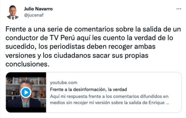 Twitter de Julio Navarro