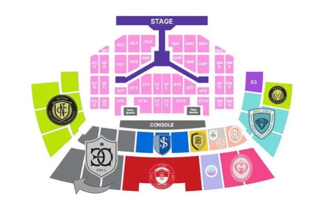 Distribución de asientos en el SMTOWN 2022 Suwon. Foto: SM