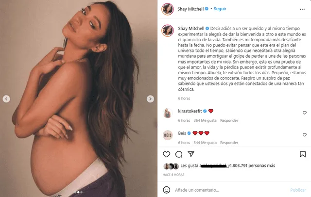 Shay Mitchell está embarazada luego de haber perdido a su primer bebé en el 2018. Foto: Shay Mitchell/Instagram