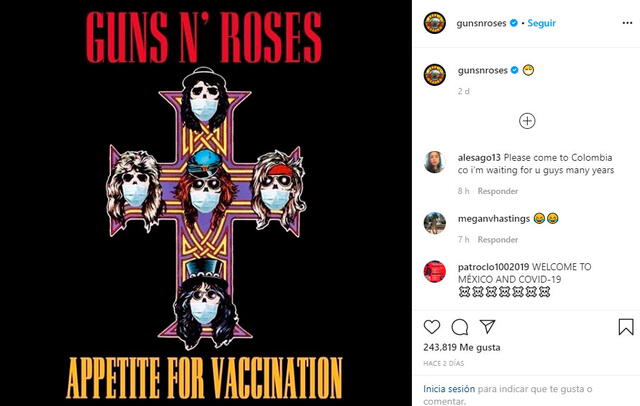 Foto captura: Guns N' Roses Instagram