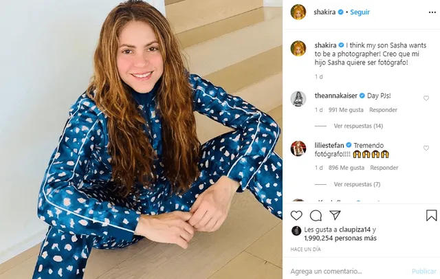 Shakira presume a Sasha como su fotógrafo.