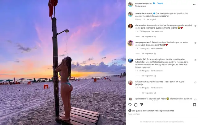 Ana Paula Consorte se quedaría en Perú tras la firma de contrato de Paolo Guerrero. Foto: Instagram/Ana Paula Consorte   