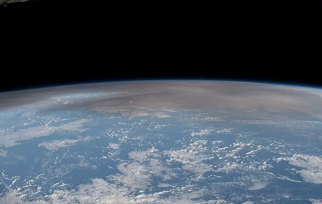  Vista satelital de Tonga tras la erupción en 2022. Foto: AFP<br>    