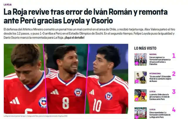 Reacción de TNT Chile ante la derrota de Perú a manos de Chile Reacción de TNT Chile ante la derrota de Perú a manos de Chile