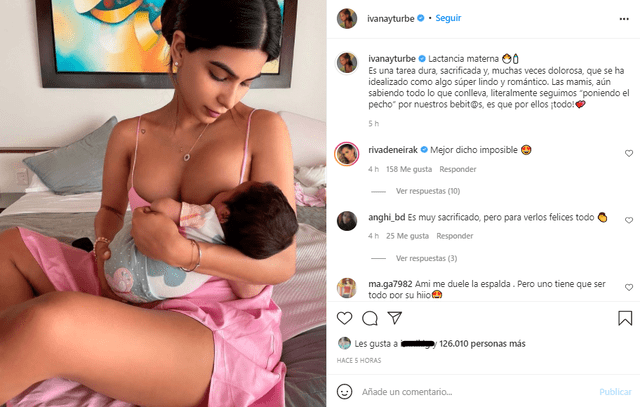 Ivana Yturbe y su contundente mensaje sobre la lactancia materna. Foto: Ivana Ytrueb/Instagram