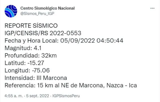 Sismos en Perú