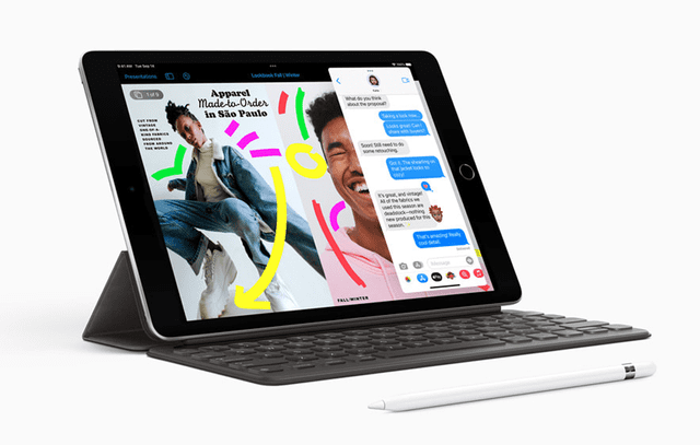 Diseño del nuevo iPad de novena generación. Foto: Apple