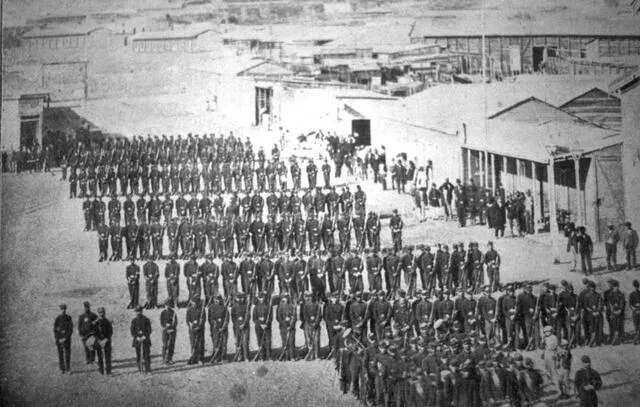 Chile desembarcó tropas en el puerto de Antofagasta el 14 de febrero de 1879. Foto: Wikimedia Commons.   