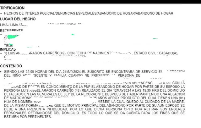 Denuncia por abandono de hogar contra el congresista Luis Aragón. Foto: X (antes Twitter)/Alonso Ramos   