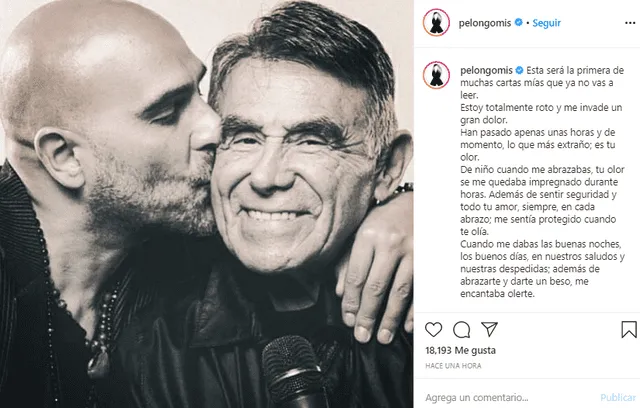 Héctor Suárez Héctor Suárez Gomís, hijo del actor, se despidió de su padre con sentido mensaje en Instagram.