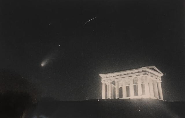 El cometa Halley hizo su máxima aproximación a la Tierra en 1986 y pudo verse a simple vista. Foto: Gordon Percival / Comet Watch