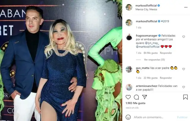 Pareja de Lyn May publica foto junto a la actriz tras anuncio de embarazo. Foto: Markos D1/Instagram Pareja de Lyn May publica foto junto a la actriz tras anuncio de embarazo. Foto: Markos D1/Instagram
