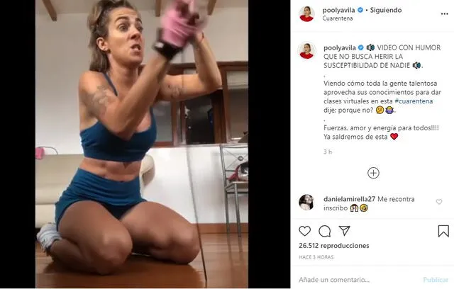 Video de Poly Ávila en Instagram.