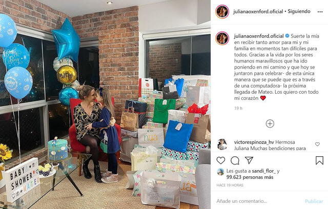 Juliana Oxenford celebra su baby shower