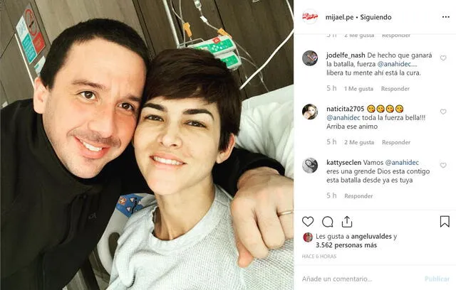 Publicación de Mijael Garrido Lecca en Instagram con Anahí de Cárdenas