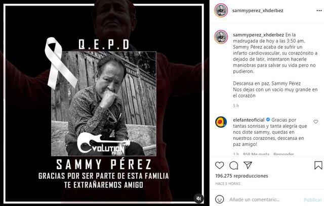 Muere Sammy Pérez, actor de La familia Peluche